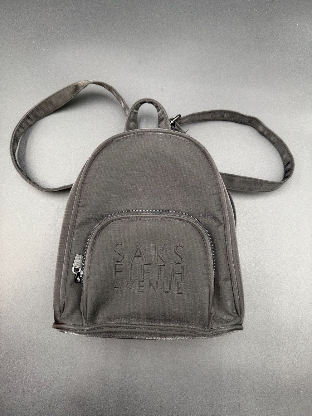 Saks Fifth Avenue Black Unisex Mini Backpack